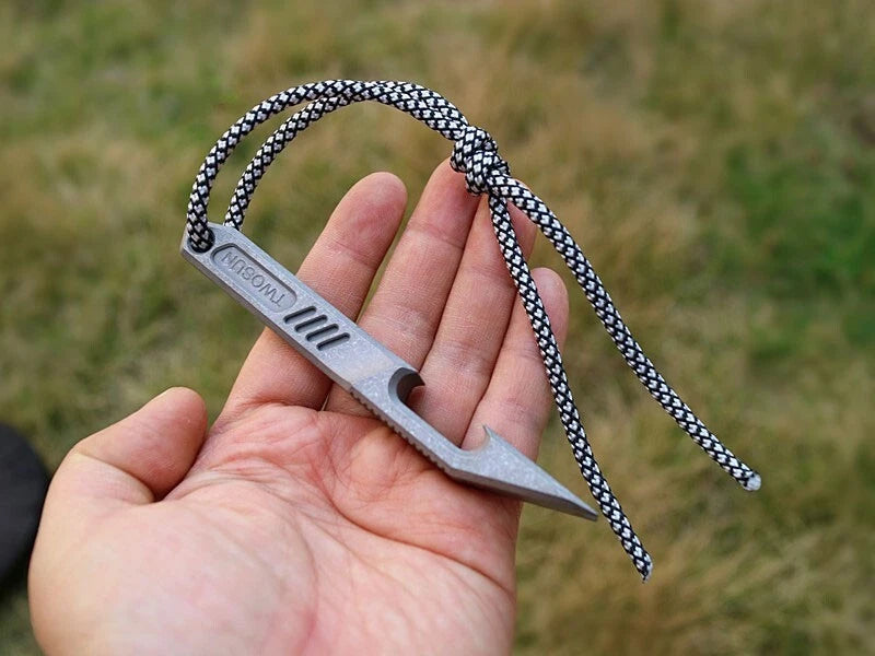 CNC Titanium Alloy Pry Bar Crowbar Bottle Opener Cutter Outdoor EDC Multi Tools 07FC0E-D4 - KOEEK