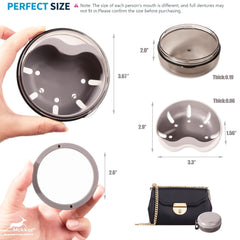 new Denture Case, Definitely No-Leak Portable Retainer Case Bath Black 07FC0E-D4 - KOEEK