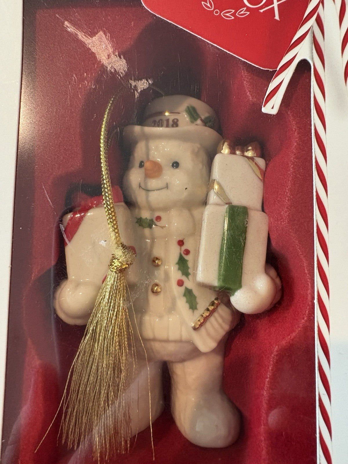 Lenox 2018 Gifts Galore Snowman Annual Ornament 4.0” #877378   NIB LENOX - KOEEK