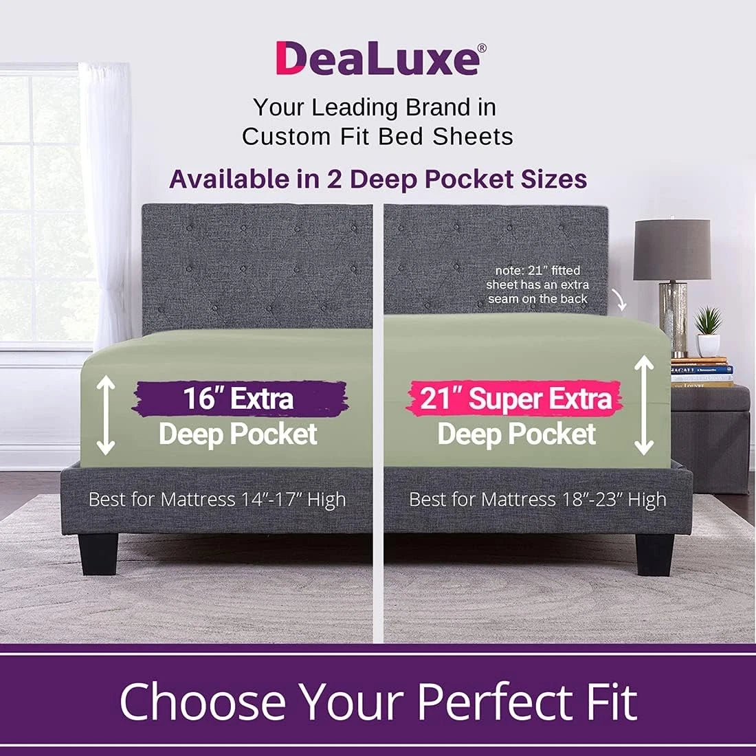 Queen Size Sheets (Deep Pocket Only) – Extra Deep Pocket Queen Size Sheets 07FC0E-D4 - KOEEK