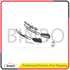 Right Front Bumper Grille Fog Lamp Cover Frame For BMW X5 F15 2012-2015 M Sport 07FC0E-D4 - KOEEK