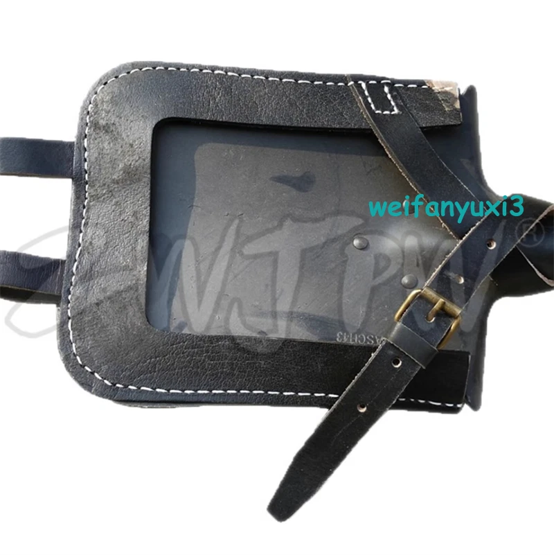 Replica WWII WW2 German Flat Shovel & Leather Holder Case Carrier Set Prop 07FC0E-D4 - KOEEK