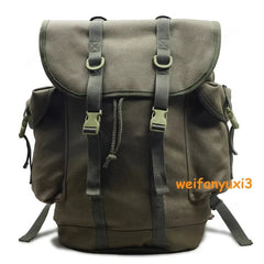 German Army Mountain Rucksack Canvas Green Bag Backpack Pouch Outdoor Packsack 07FC0E-D4 - KOEEK