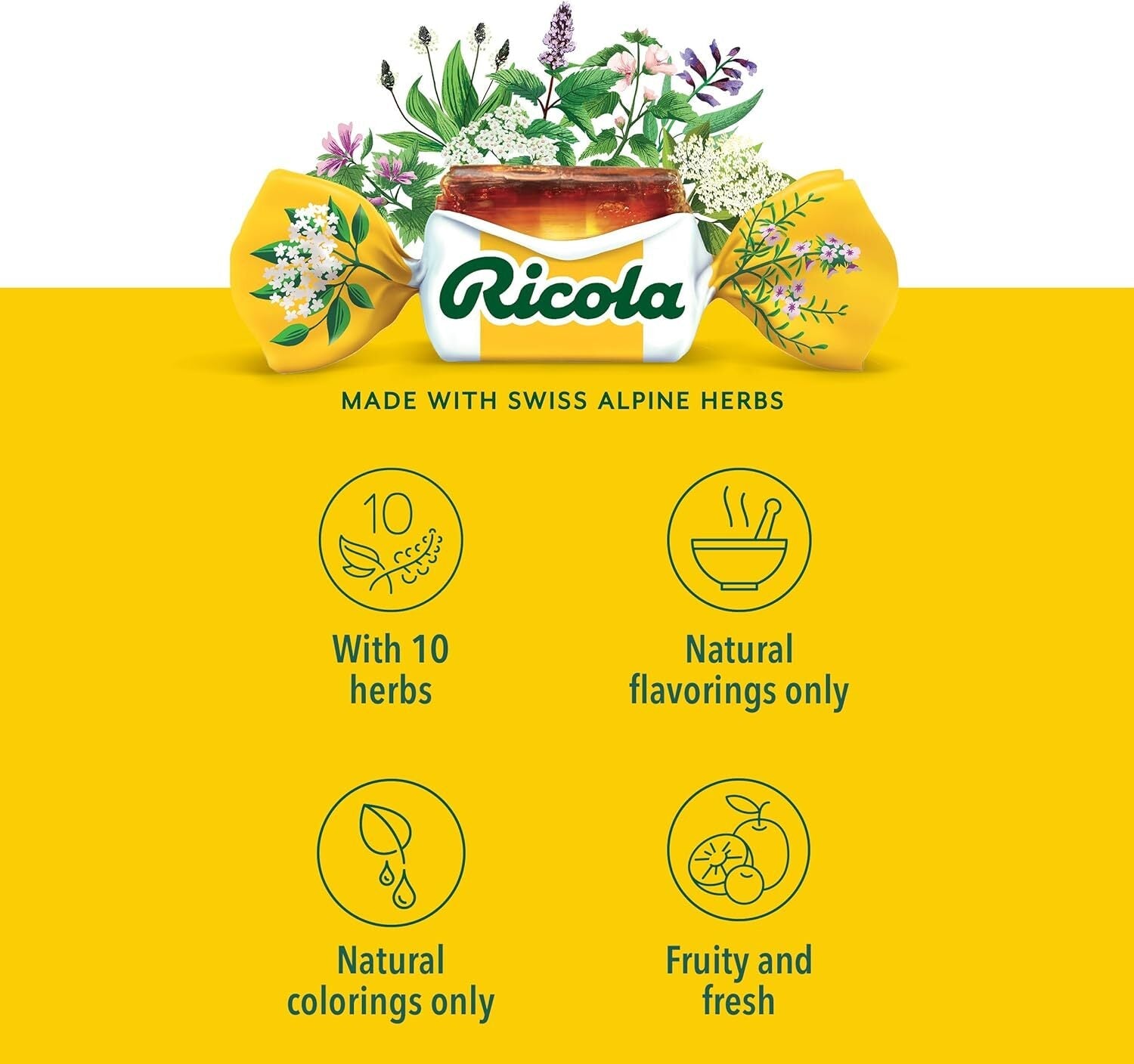 new Ricola Berry Medley Throat Drops, 45 Count, Delicious Relief & 45 RICOLA - KOEEK