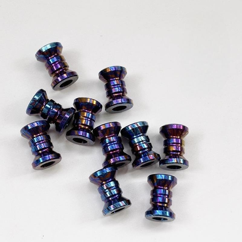 Titanium Damascus Knife Lanyard Bead Paracord Necklace Pendant EDC Charm DIY 07FC0E-D4 - KOEEK