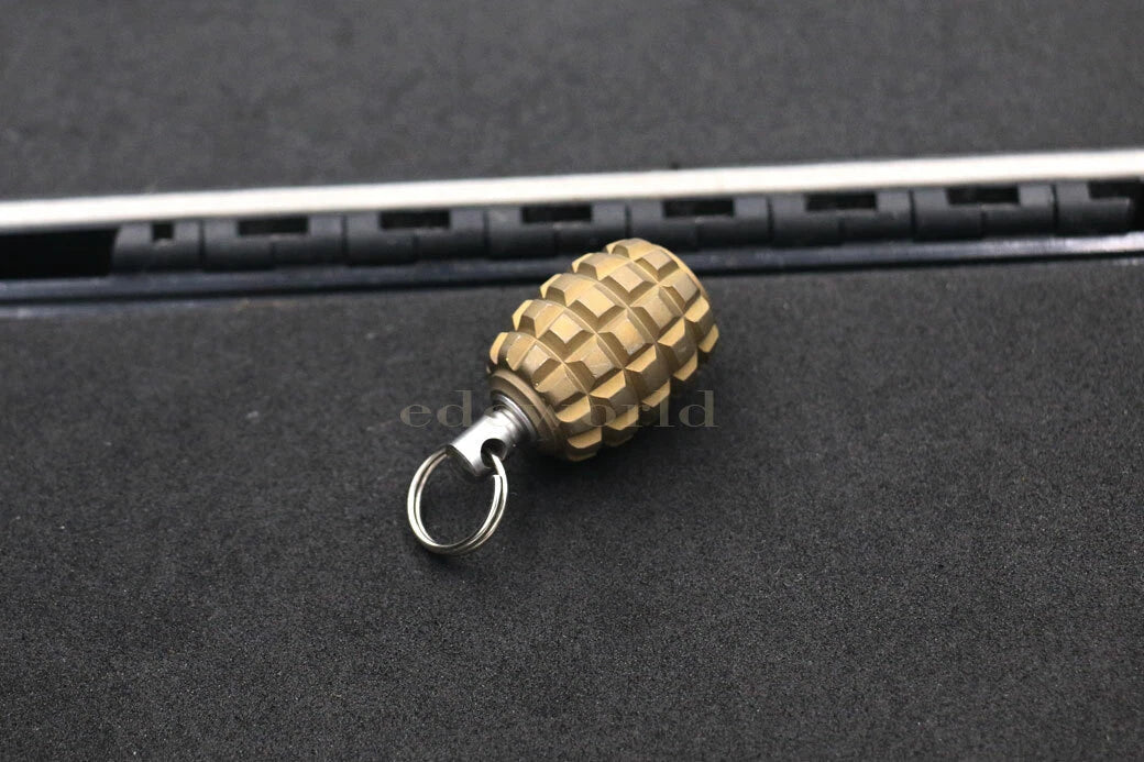 Titanium TC4 EDC Knife Parachute Cord Tool Lanyard Bead Key Chain Pendant DZ-GGT 07FC0E-D4 - KOEEK