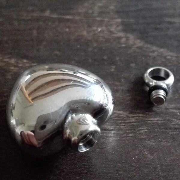 Heart-shape Stainless Steel Waterproof Pill Box Case Bottle EDC Necklace Pendant 07FC0E-D4 - KOEEK