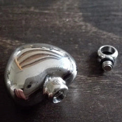 Heart-shape Stainless Steel Waterproof Pill Box Case Bottle EDC Necklace Pendant 07FC0E-D4 - KOEEK