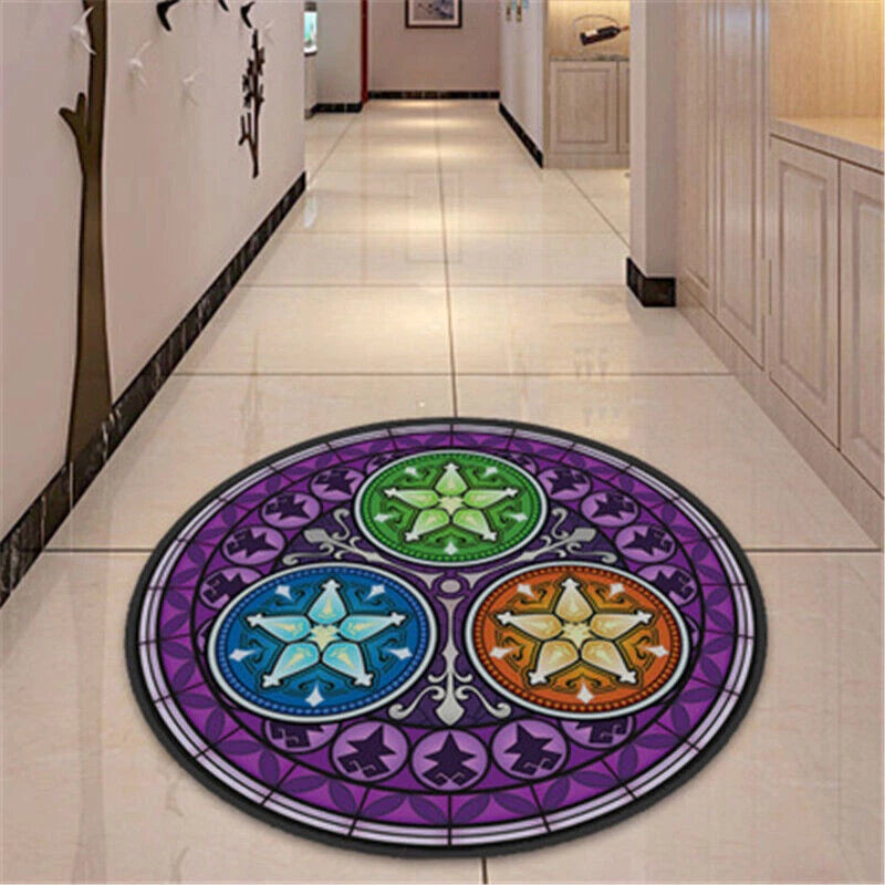 Kingdom Hearts Floor Rug Bedroom Doormat Non-slip Chair Mat Round/Square Carpet 07FC0E-D4 - KOEEK