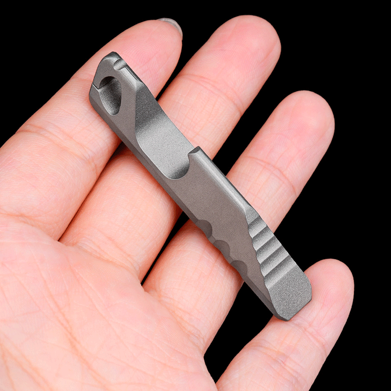 Mini Titanium Keychain Pry Bar Crowbar Opener Portable Outdoor multi EDC Tools 07FC0E-D4 - KOEEK
