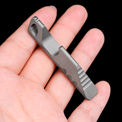 Mini Titanium Keychain Pry Bar Crowbar Opener Portable Outdoor multi EDC Tools 07FC0E-D4 - KOEEK