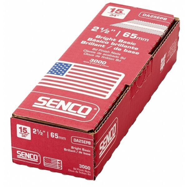 new Senco Da25epb Collated Finishing Nail, 2-1/2 In L, 15 Ga, Bright, Brad Head, 34 koeek - KOEEK