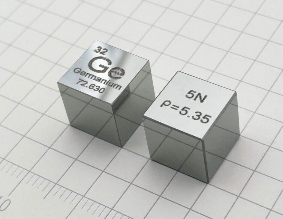 1 Pcs 10mm Germanium Metal Density 99.99% Cube Element Periodic Table Collection 07FC0E-D4 - KOEEK