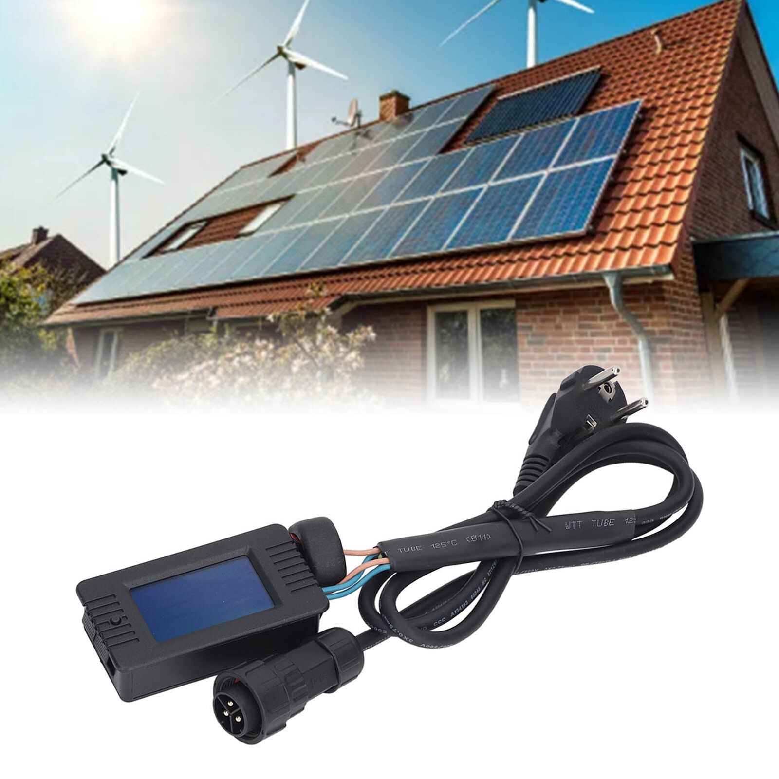 new Solar Inverter Cable LED Digital Grid Connected Inverter Cable EU Plug 80V‑260V koeek - KOEEK