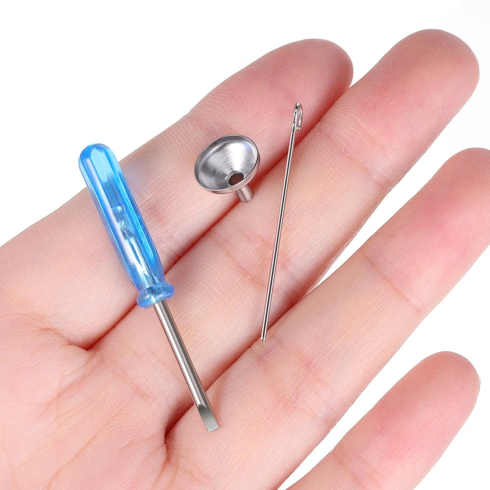 1 Set of Mini Funnels Set Stainless Steel Urn Funnel Filler Kit for Ashes 07FC0E-D4 - KOEEK