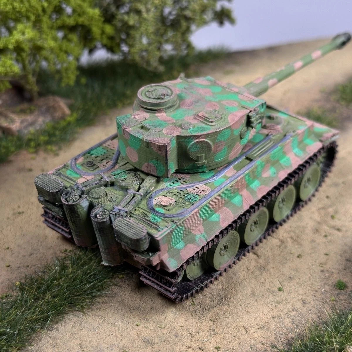 WWII German Tiger I Heavy Tank Finished 3D Printed World of Tanks Minor Flaw 07FC0E-D4 - KOEEK