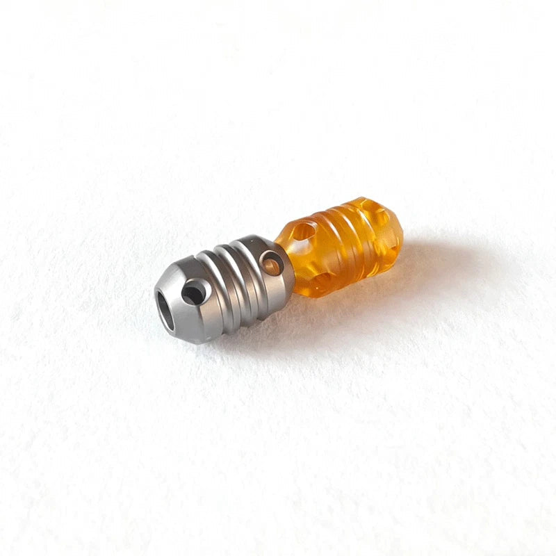 EDC Ultem PEI Titanium Knife Lanyard Bead Pendants Keychain Parachute Cord DIY 07FC0E-D4 - KOEEK