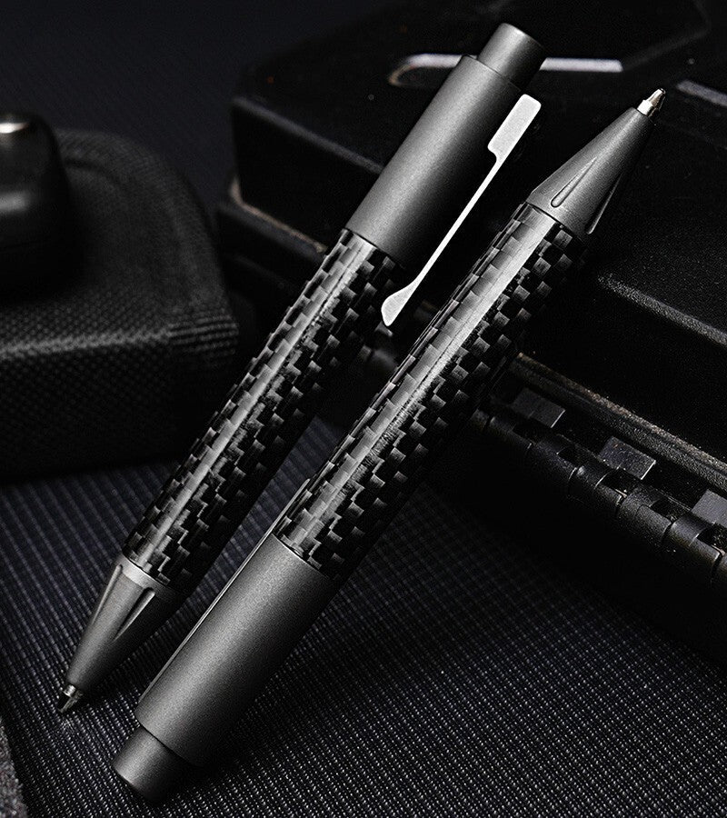 EDC Titanium Alloy Carbon Fiber Ballpoint Pen Business Signature Rollerball Pen 07FC0E-D4 - KOEEK