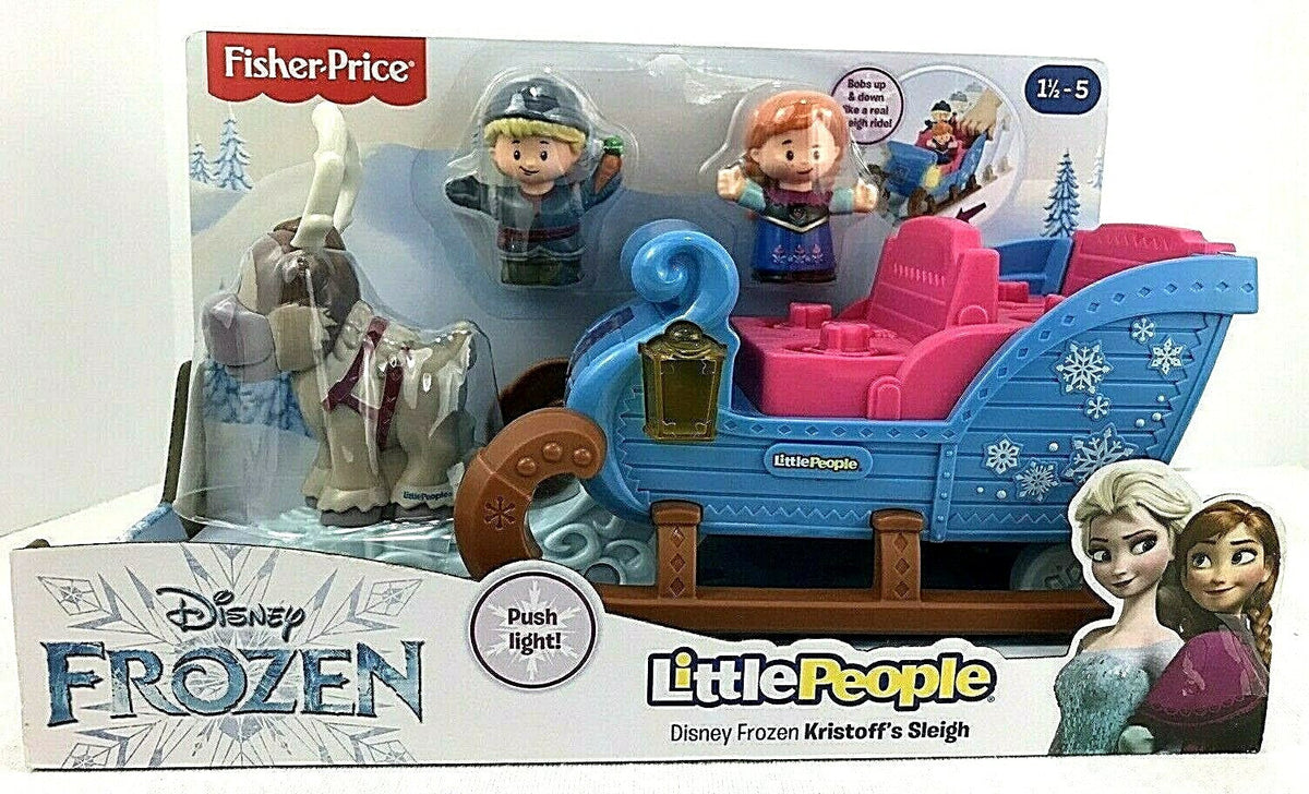 NIB Disney Frozen Kristoff's Sleigh Little People Anna Sven Light Up Christmas DISNEY - KOEEK