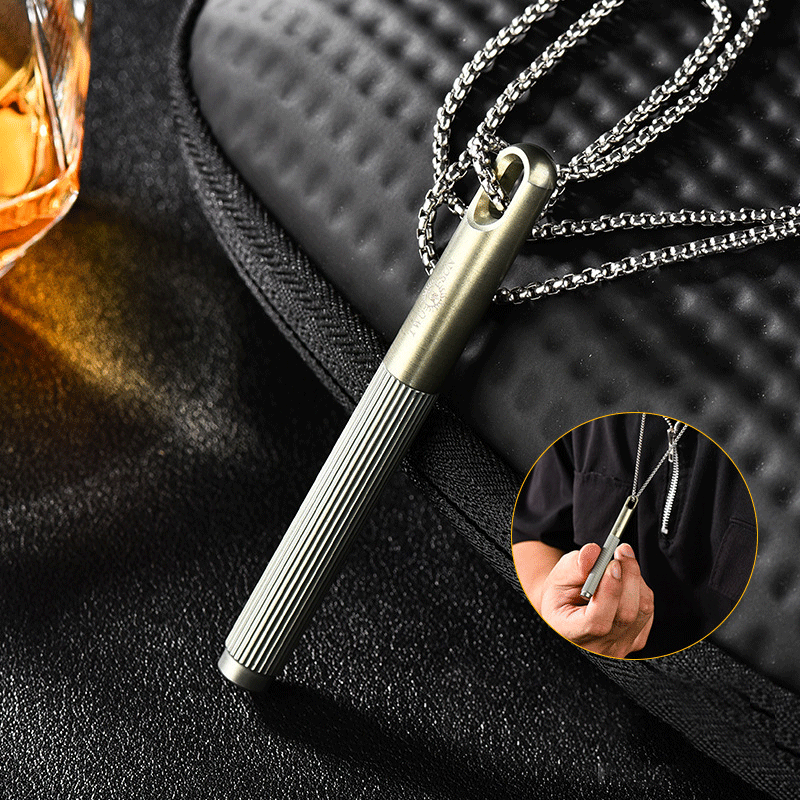 TC4 Titanium Alloy Keychain Ballpoint Pen Pocket Signature Pen Outdoor EDC Tools 07FC0E-D4 - KOEEK