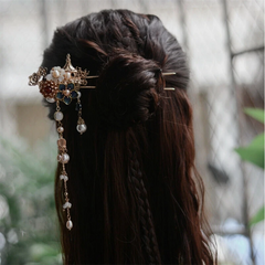 Chinese Ancient Style Hanfu Hairpin Headdress Hair Handmade Accessories Jewelry 07FC0E-D4 - KOEEK