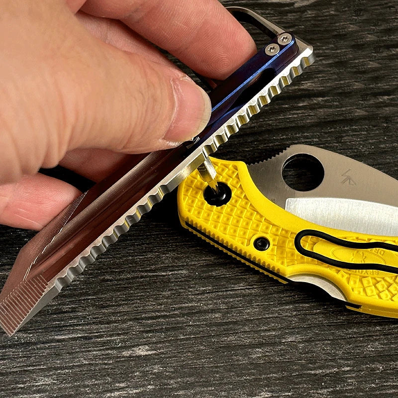 EDC Titanium Pry Bar Crowbar Wrench with Pocket Clip Outdoor Camping Multi Tools 07FC0E-D4 - KOEEK