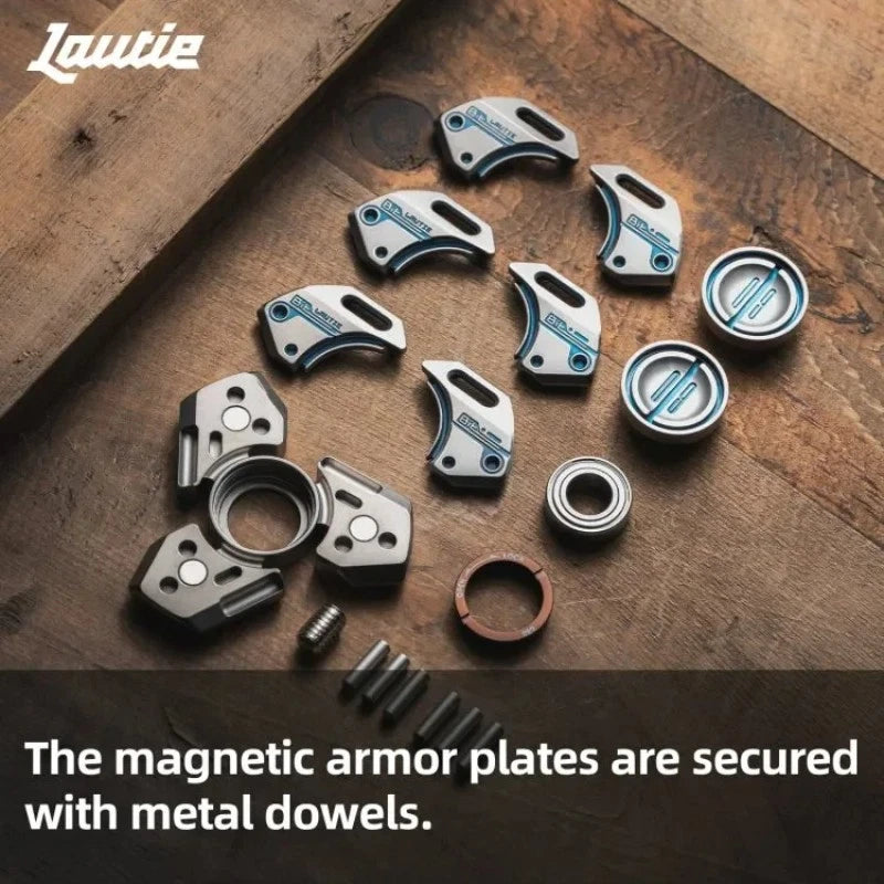 LAUTIE Bit09 Mechanical Style Titanium Blue Fidget Spinner Stress Release Toys 07FC0E-D4 - KOEEK