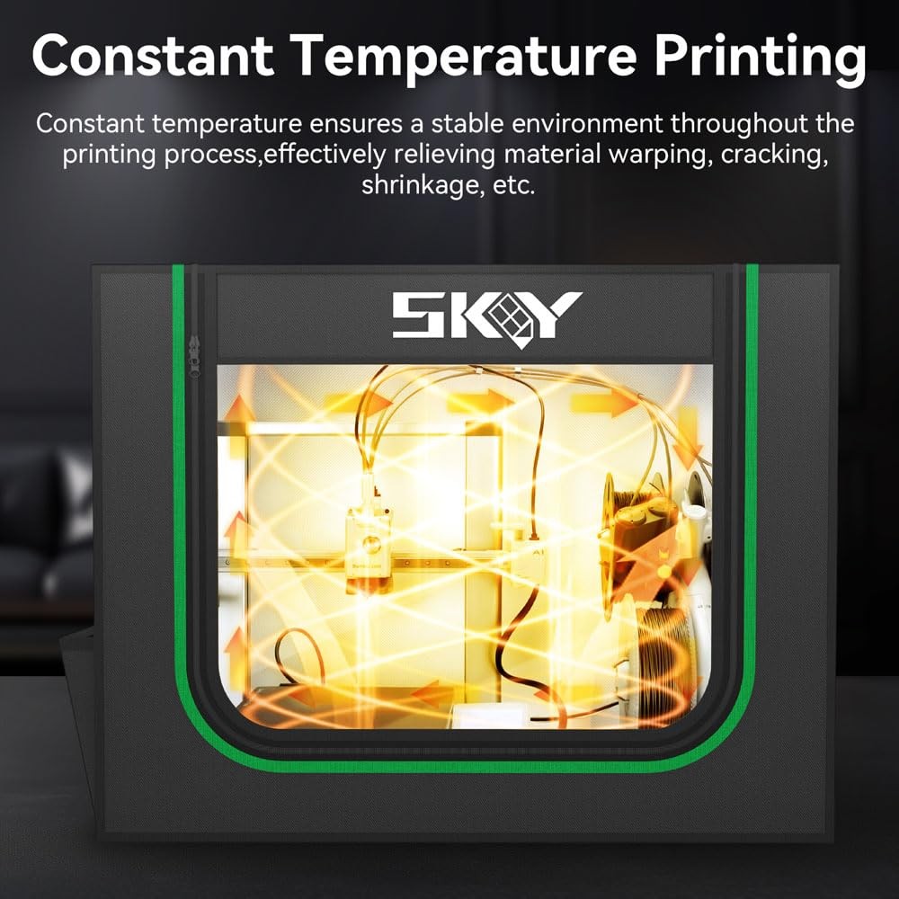 new 3D Printer Enclosure for A1 580 * 580 * 800MM with Fiberglass Rod 07FC0E-D4 - KOEEK