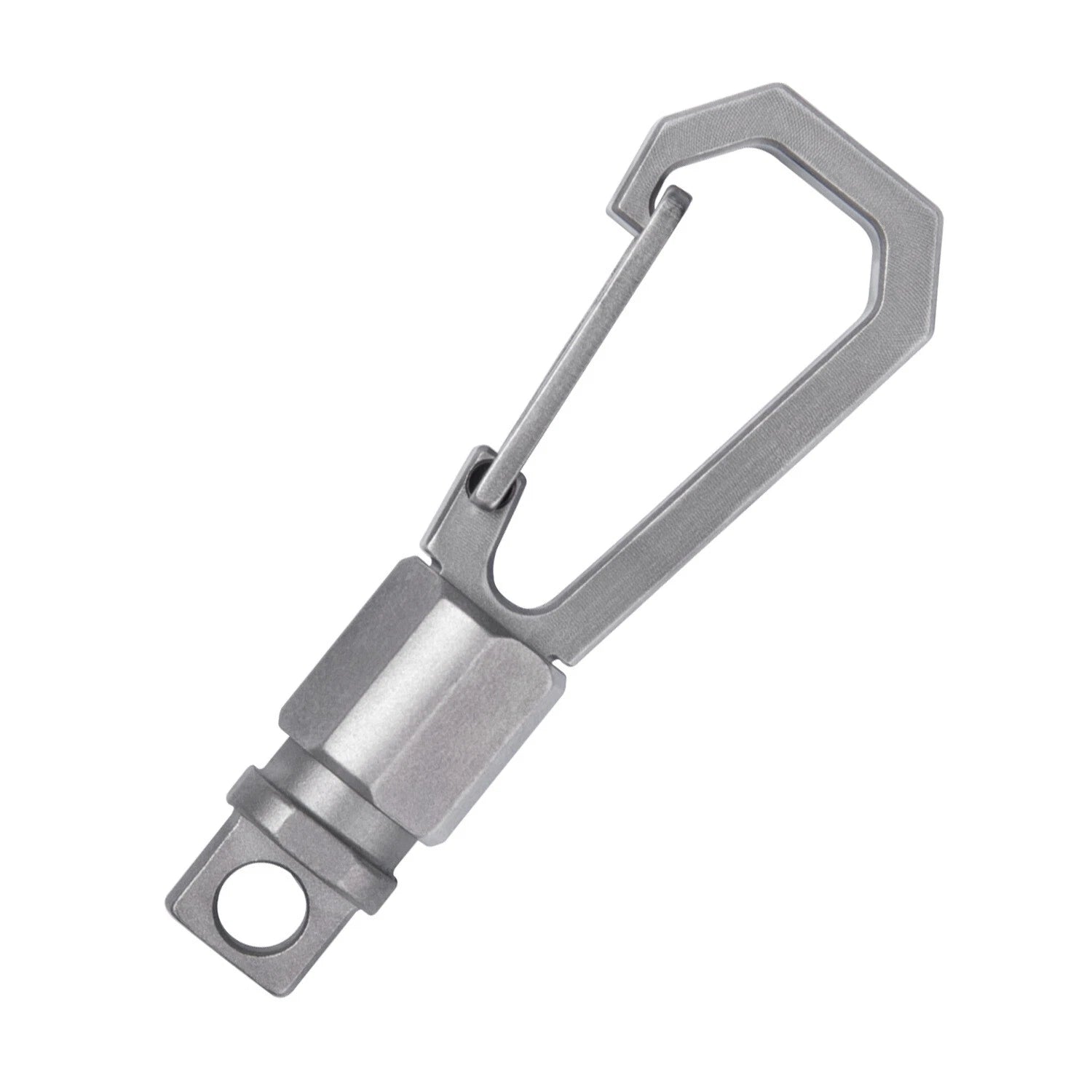 Titanium Alloy EDC Keychain w/ Keyring  Hanging Carabiner Buckle Multi Tool Gift 07FC0E-D4 - KOEEK