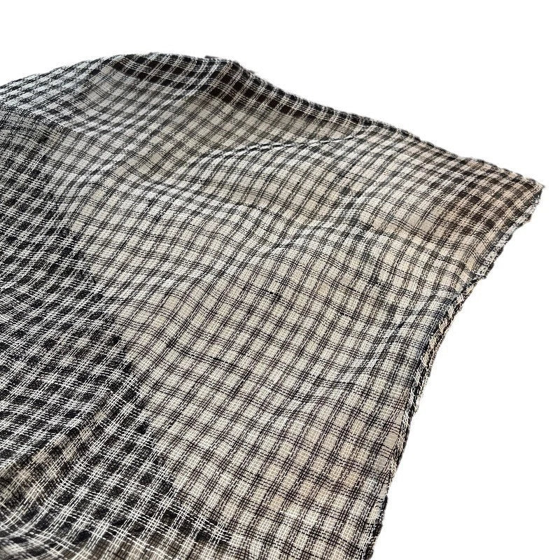 Womens  Linen Striped White Necktie Bandana Thin Neckerchief Scarf Accessory 07FC0E-D4 - KOEEK