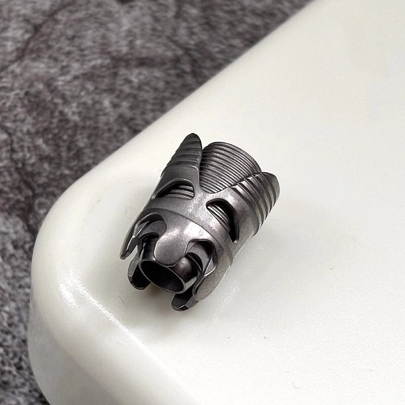 Titanium Alloy Knife Lanyard Bead Paracord End Pendant Charm DIY Zip Pull 07FC0E-D4 - KOEEK