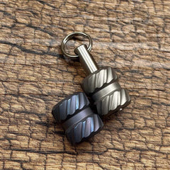 Titanium Keychain Parachute Cord Knife Bead Pendant Lanyard EDC Zipper Head 07FC0E-D4 - KOEEK