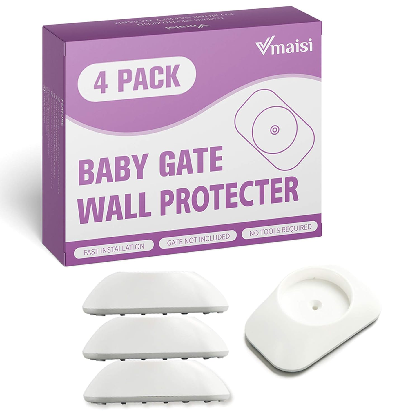 ny Baby Gate Wall Cup Protector Gør trykmonterede sikkerhedsporte mere stabile - Wa