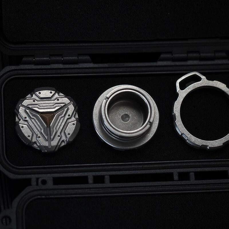 Hot Titanium Alloy Pill Container Case Holder Box Necklace Pendant Spinning Top 07FC0E-D4 - KOEEK