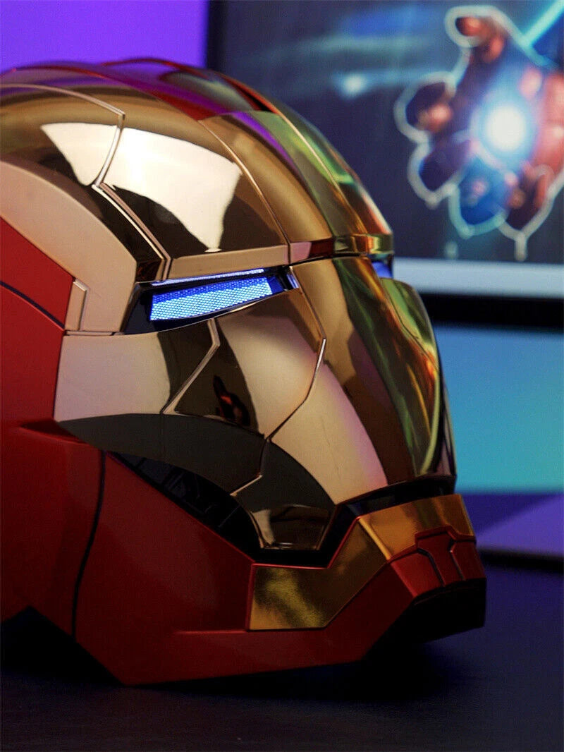 Gold Iron Man MK5 Helmet Wearable Voice-control Open&Close Gift Fast Shipping 07FC0E-D4 - KOEEK