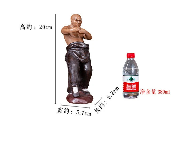 4PCS Set Chinese Kung Fu Shaolin Monk Ceramics Material Arts Figure Home Decorat 07FC0E-D4 - KOEEK