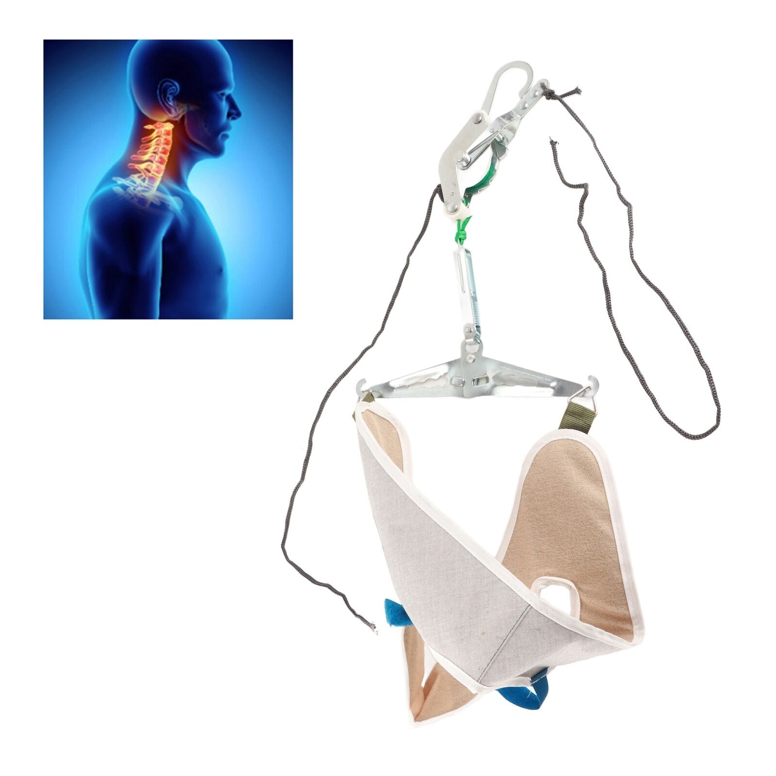 new Cervical Neck Traction Over Door Device For Physical Therapy Back Stretcher HGF koeek - KOEEK