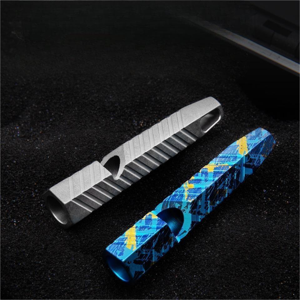 Titanium Emergency Whistle EDC Safety Survival Whistle Outdoor Pet Training Gift 07FC0E-D4 - KOEEK