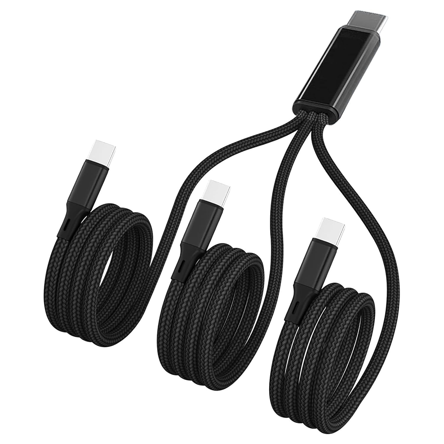 new Multi USB C Cable 4FT, 3 in 1 Multiple Type C Charging,3A Splitter Black 07FC0E-D4 - KOEEK