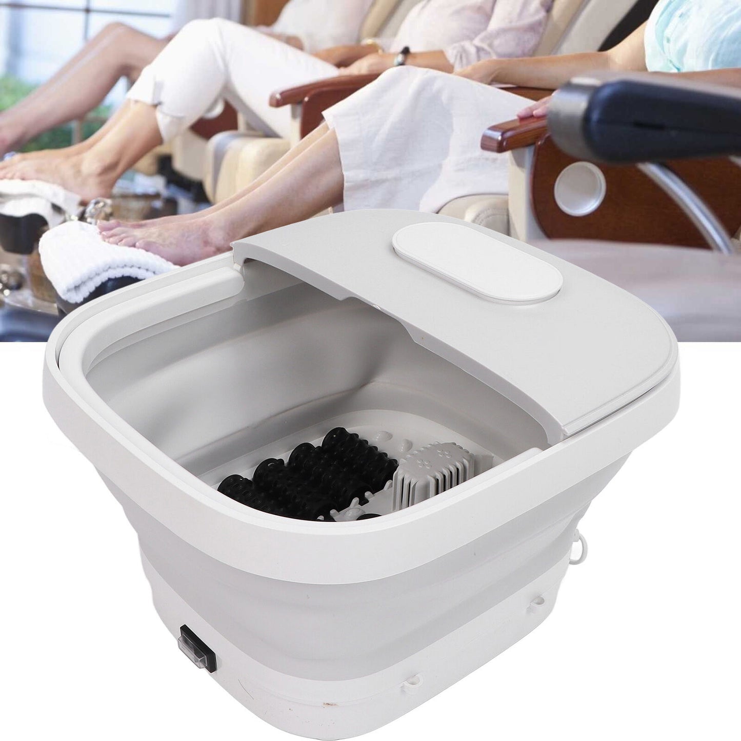 new Electric Bath Tub Stress Relief Collapsible Heated Massage Soak Tub HGF koeek - KOEEK