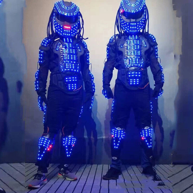 The Predator LED Robots Party Cosplay Costume Show Glowing Night Lights Clothing 07FC0E-D4 - KOEEK
