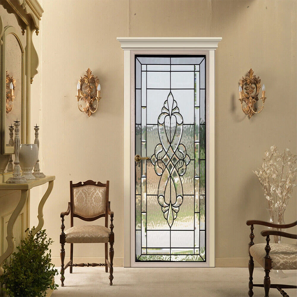 3D Sticker Imitation Glass Door Living Room Door Wall Mural Photo Home Decor 07FC0E-D4 - KOEEK