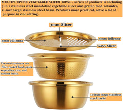 3 pieces/set Strainer Set Stainless Steel Vegetable Slicer Fruit Potato 07FC0E-D4 - KOEEK
