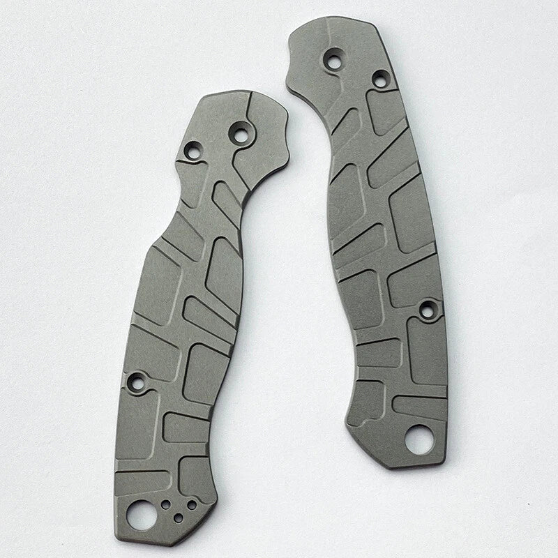 Aluminum Alloy Handle Scales Knife Grips Patch For Spyderco Paramilitary 2 C81 07FC0E-D4 - KOEEK