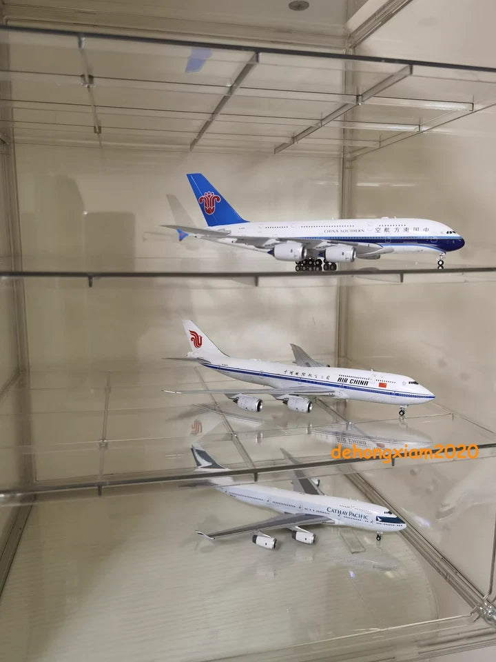 Acrylic Show Case Display Case Dustproof Large Capacity For 1/400 Airplane Model 07FC0E-D4 - KOEEK