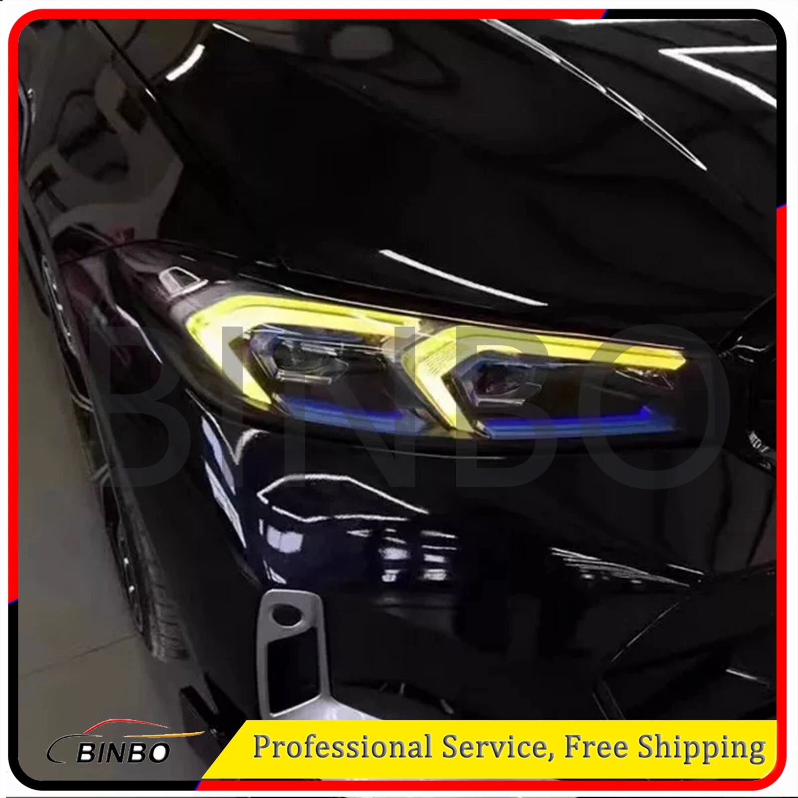 For BMW 3' G20 G21 G28 LCI 2023 2022 Lemon Yellow Angel Eyes light DRL Board 07FC0E-D4 - KOEEK