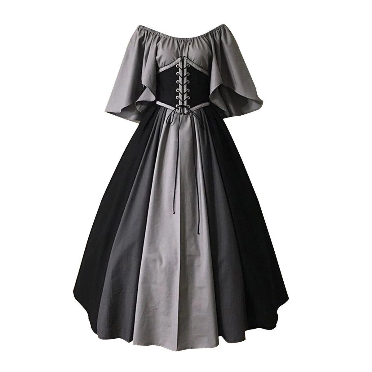 Women Medieval Retro Renaissance Dress Costume Party Slim Dress Gowns Clothes 07FC0E-D4 - KOEEK