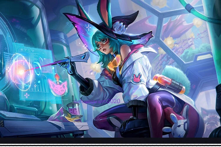 Game League of Legends Aurora Cosplay Costume Outfit LOL Halloween Full Set 07FC0E-D4 - KOEEK