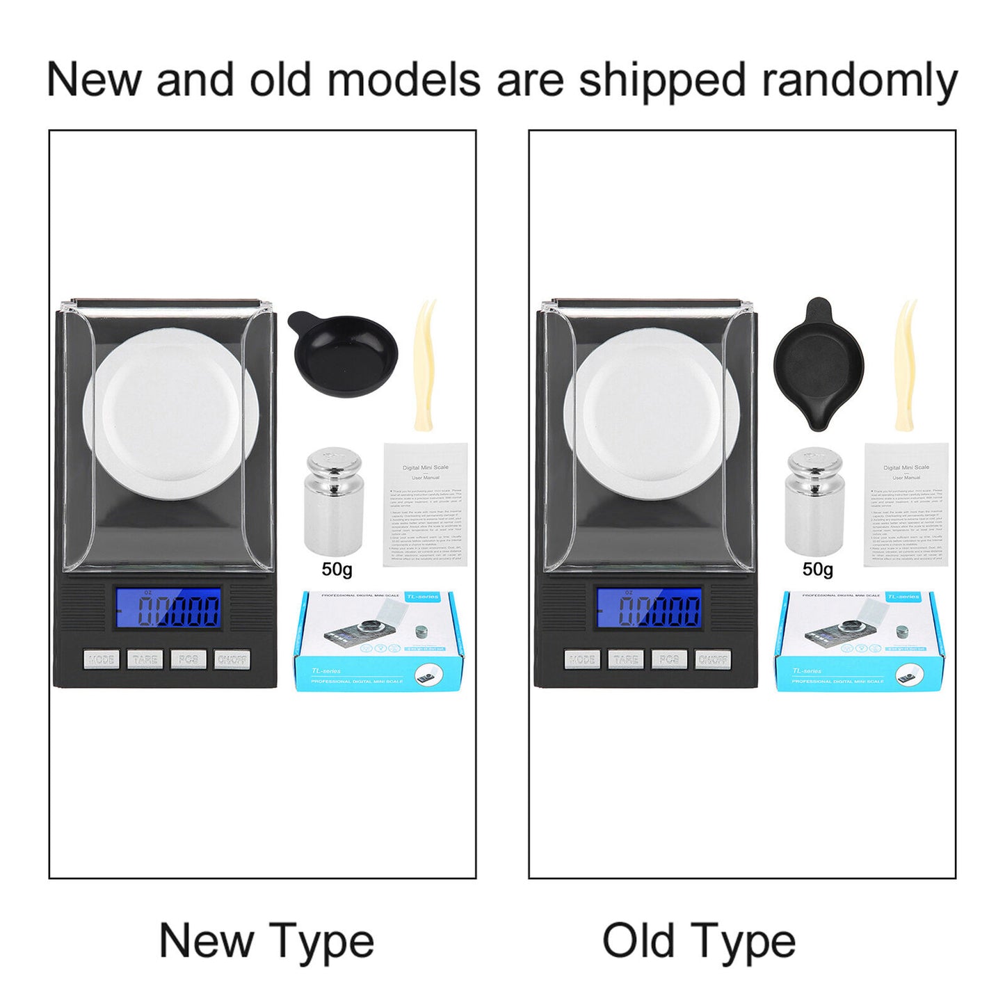 new Mini High Accuracy 0.001g Pocket Jewelry Scale With LED Digital Display 50g koeek - KOEEK