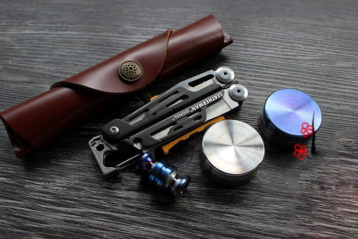 Round Travel Waterproof Titanium Alloy Pill Holder Box Medicine Container Case 07FC0E-D4 - KOEEK